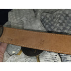Real Mexican Piteado Embroidered Leather Belt & Buckle - Size 40 - Horseshoe