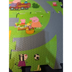 Peppa Pig 6pc Set Puzzle Tile Mega Playmat, Multicolor Free Ship