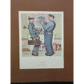 Norman Rockwell "Two Plumbers and a Dog " 11 x 14 Matted Art Print-1951