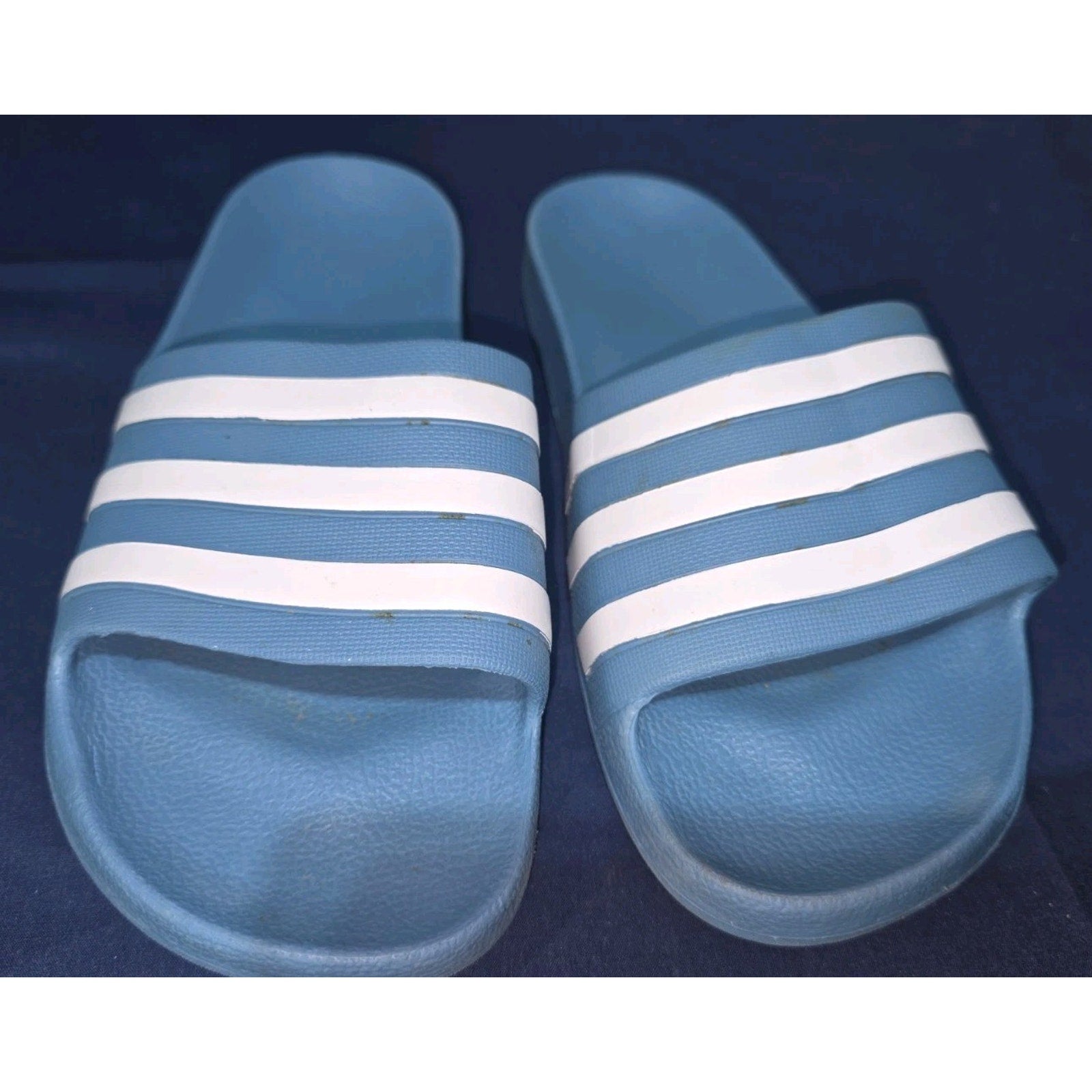 ADIDAS WOMENS ORIGINALS ADILETTE AQUA SLIDE SANDALS SOLAR BLUE SIZE 7X See Pics