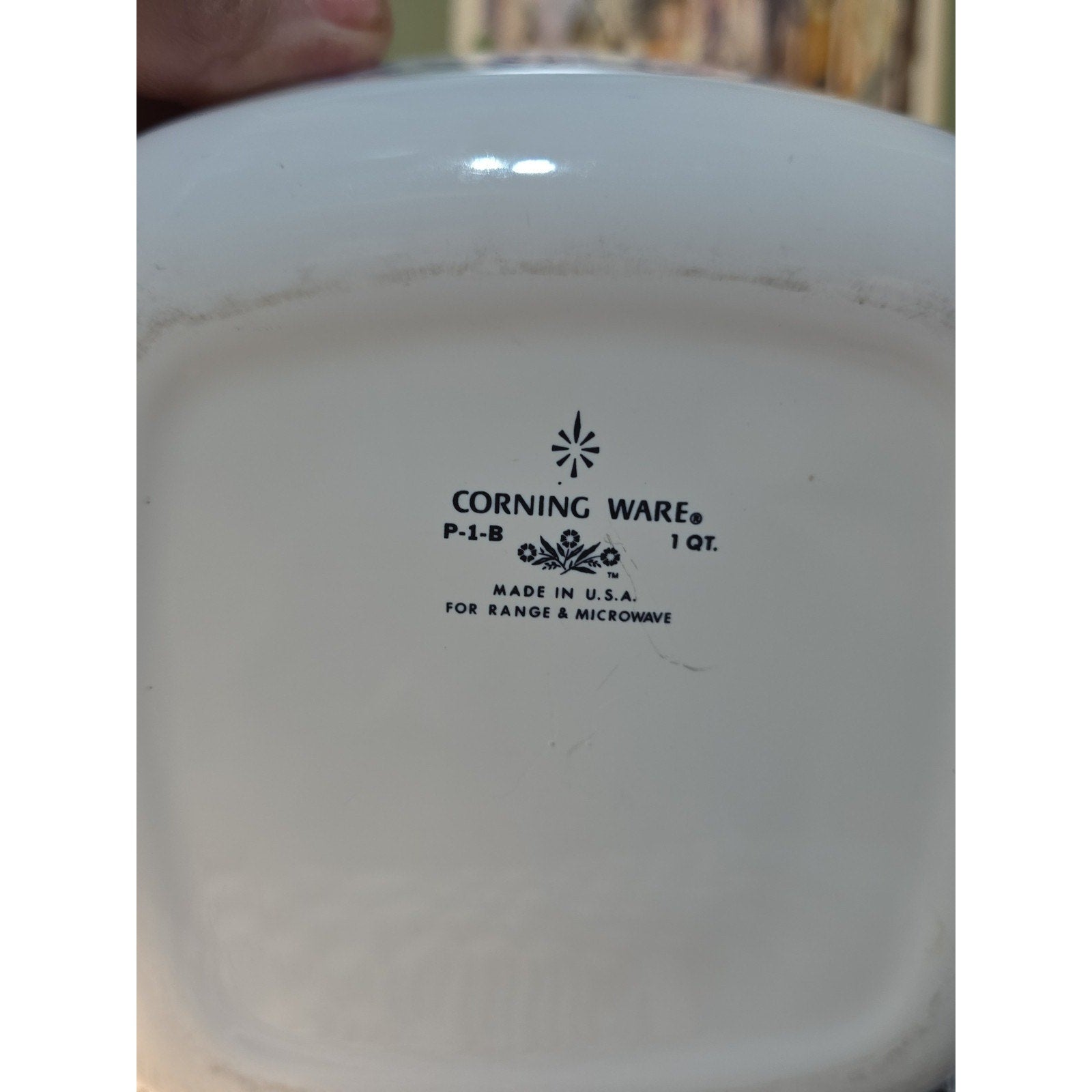 Vintage Corning Ware 7" Blue Cornflower 1 Qt P-1-B Casserole Baking Dish No Lid