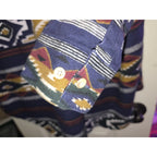 Vintage Lawton Harbor L Aztec Print Button Down Flannel Southwestern