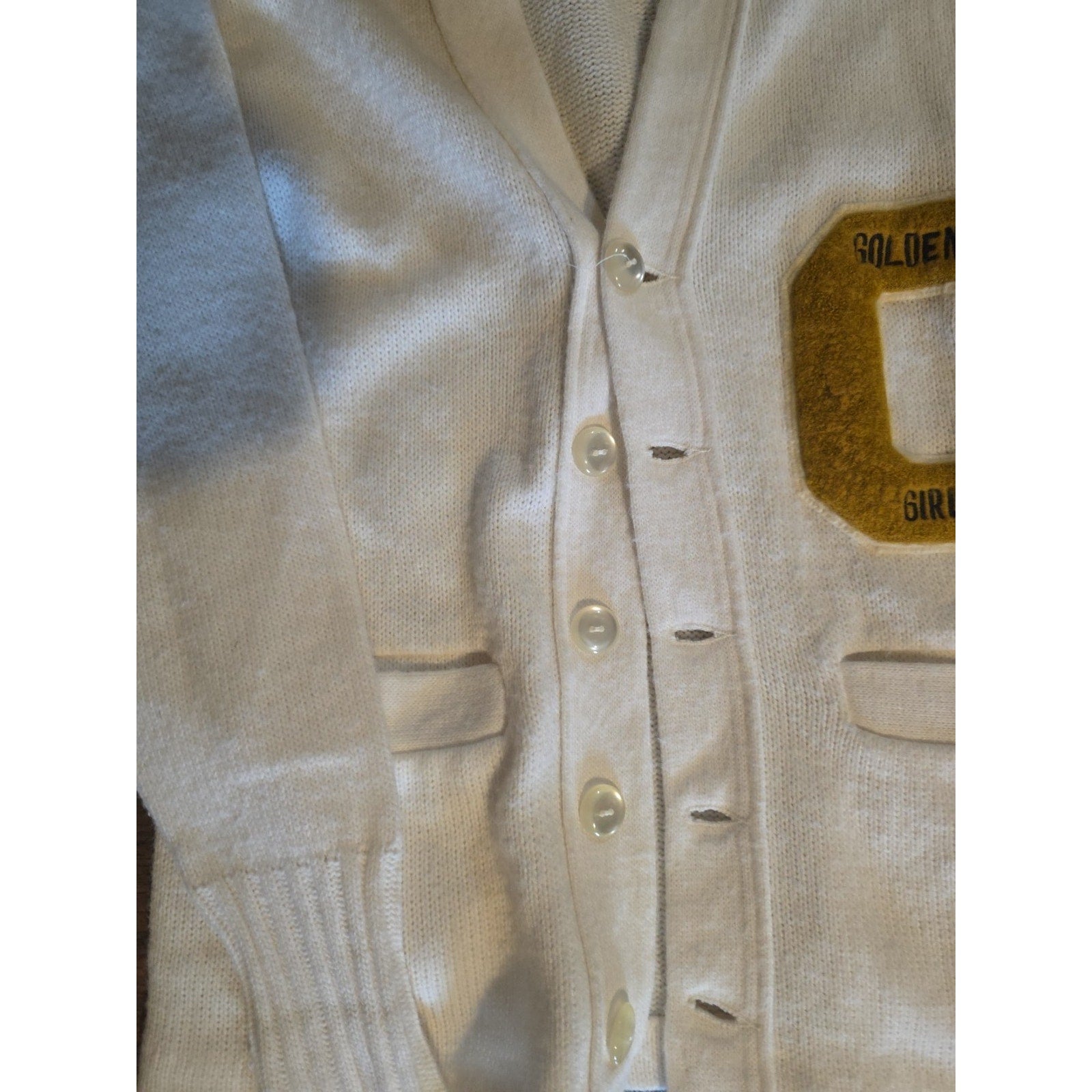 VTG East-Tenn Letterman Cardigan Sweater Golden Girls C Patch Rockabilly