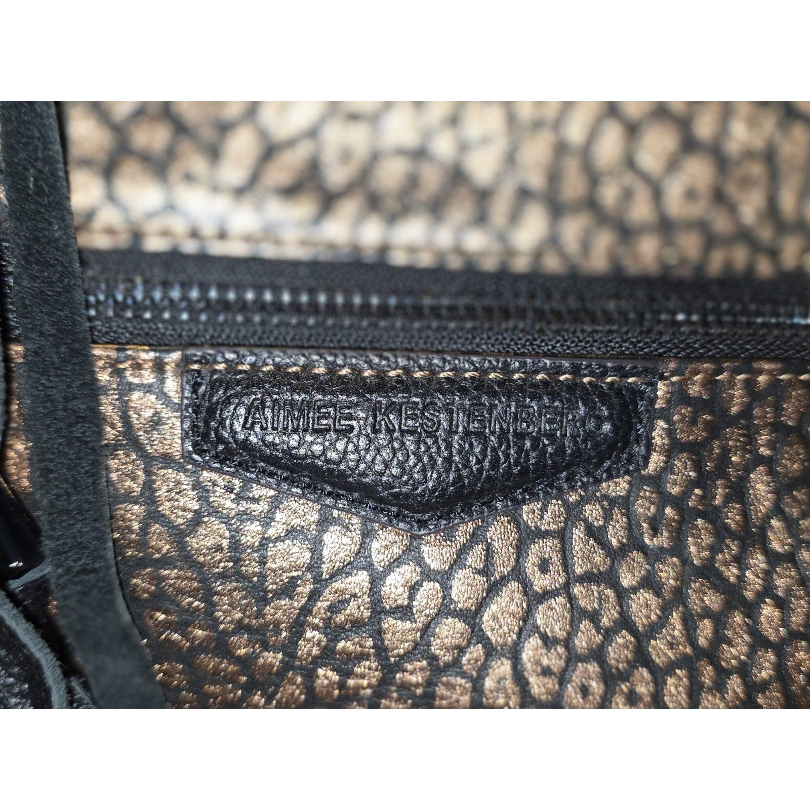 Aimee Kestenberg Tamitha Leather Crossbody Bag - Bronze Python Metallic - A2823