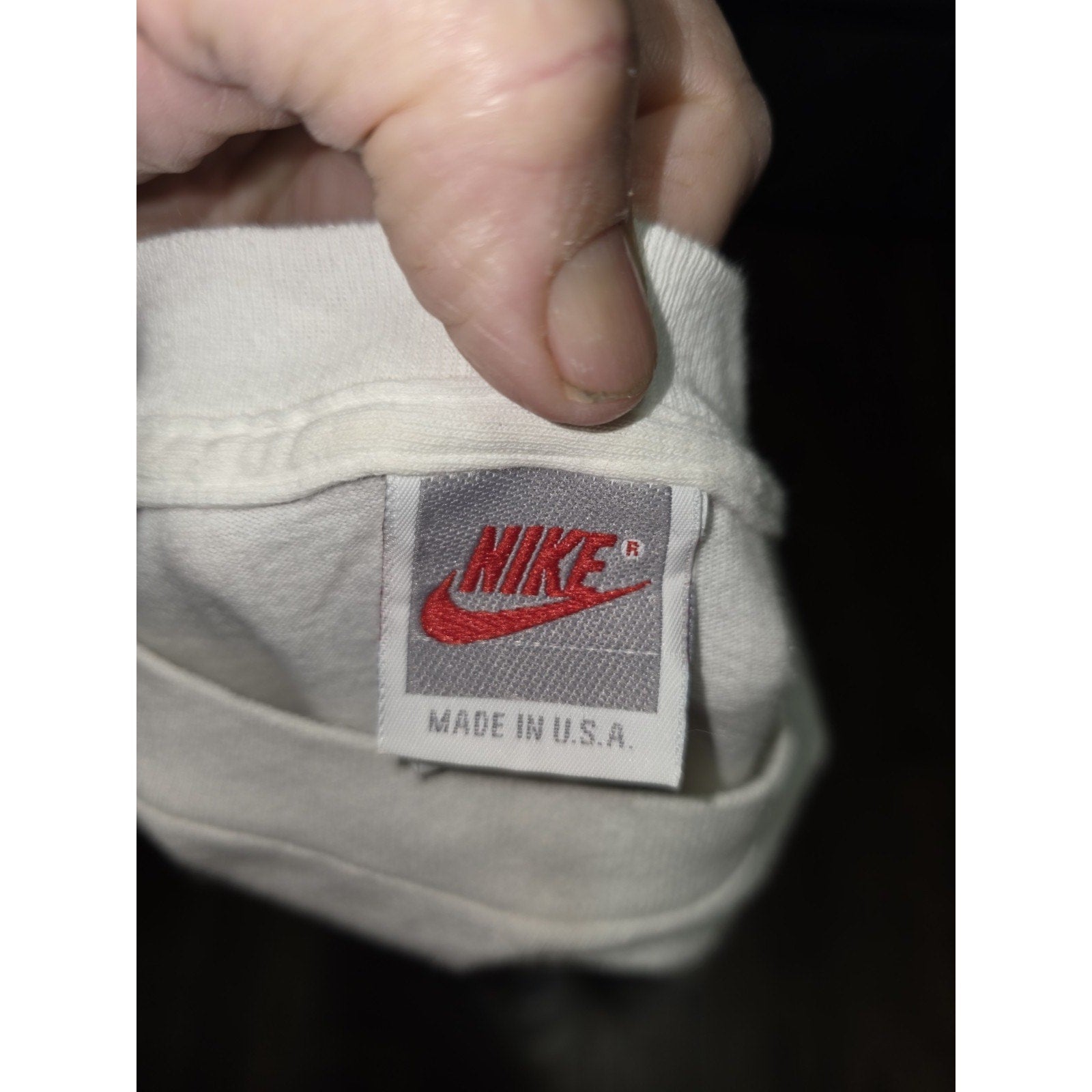 RARE VINTAGE 90s NIKE Grey Tag Hoops Streetball T-Shirt SINGLE STITCH USA L/XL