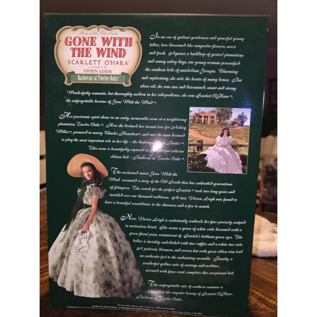 Gone With The Wind Scarlett O’Hara Mattel 29910 Barbeque Vivien Leigh.