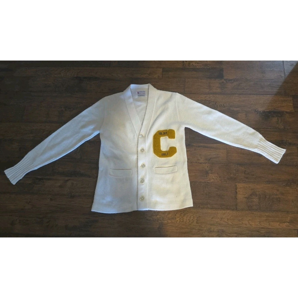VTG East-Tenn Letterman Cardigan Sweater Golden Girls C Patch Rockabilly