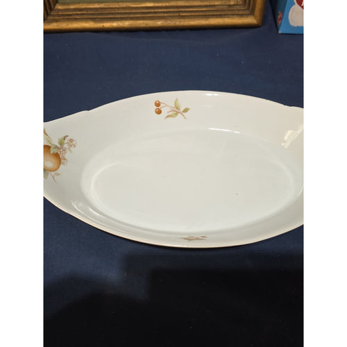 BIA Cordon Bleu Serving Dishes -Oval Au Gratin -Floral Pattern -13”x7.5"