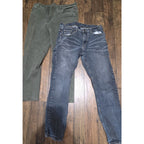 Lot of 2 Falls Creek Pants Mens Size 34x30 Stretch Chino Pants Straight Khaki