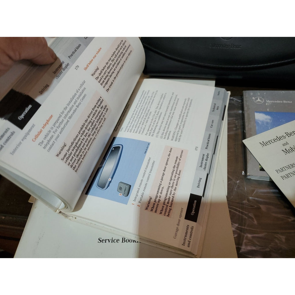 2001 E-Class Mercedes-Benz Owner's Manual Book Case Black GENUINE OEM All Books