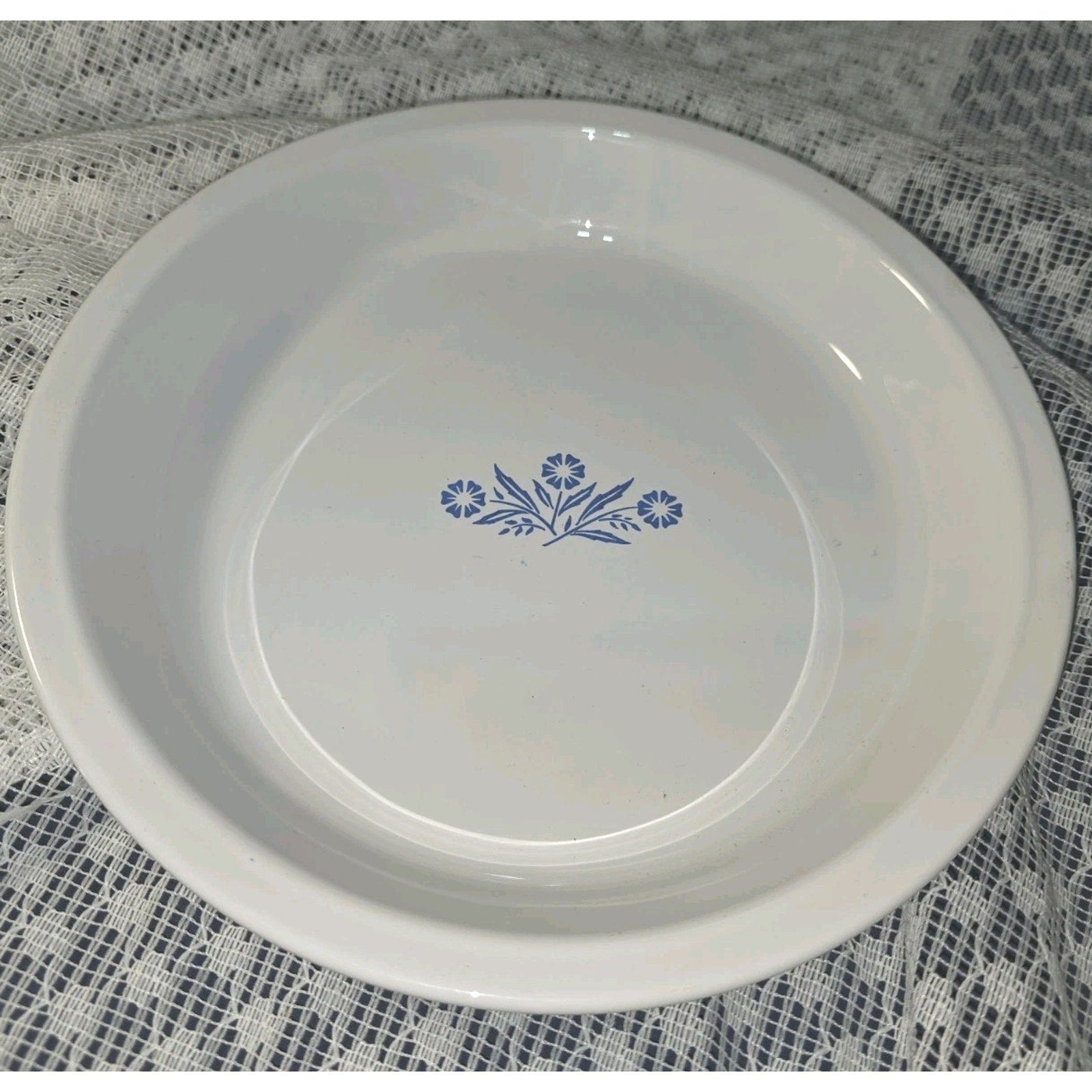 Vintage Corning Ware Pie Plate Dish 9 " x 1 1/4 " Inch Blue Cornflower P-309