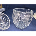 Bombay Crystal Egg Clear Cut Elegant 2 Pc. Trinket Dish Made In Poland Free Ship