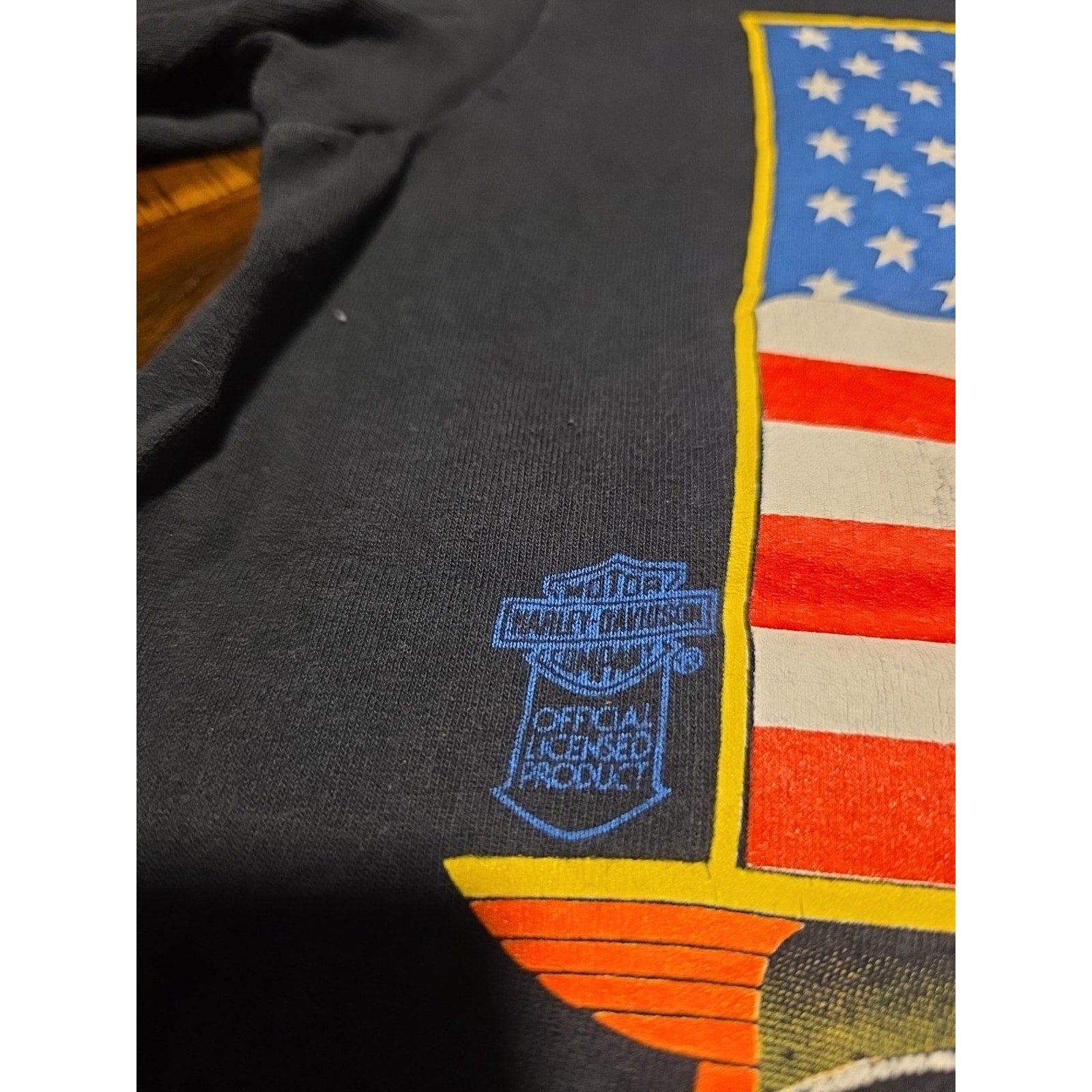 Vintage Harley Davidson Heritage Softail 1991 Graphic Tee HOG Black Size Small