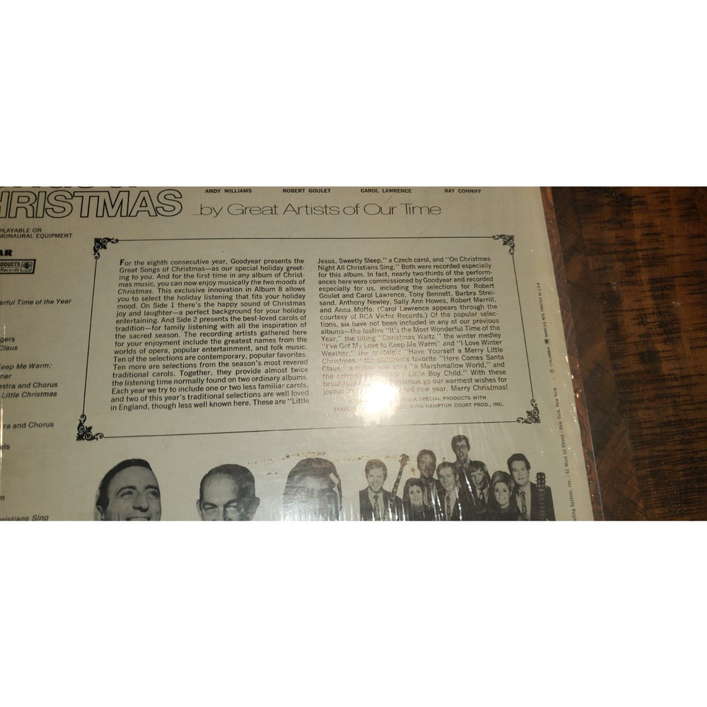 Great Songs Of Christmas - Goodyear Colombia 1968 Vinyl LP record album 888