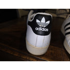Adidas Mens White Leather Clamshell Shoes Sz 11 PWI 001001 White & Off White