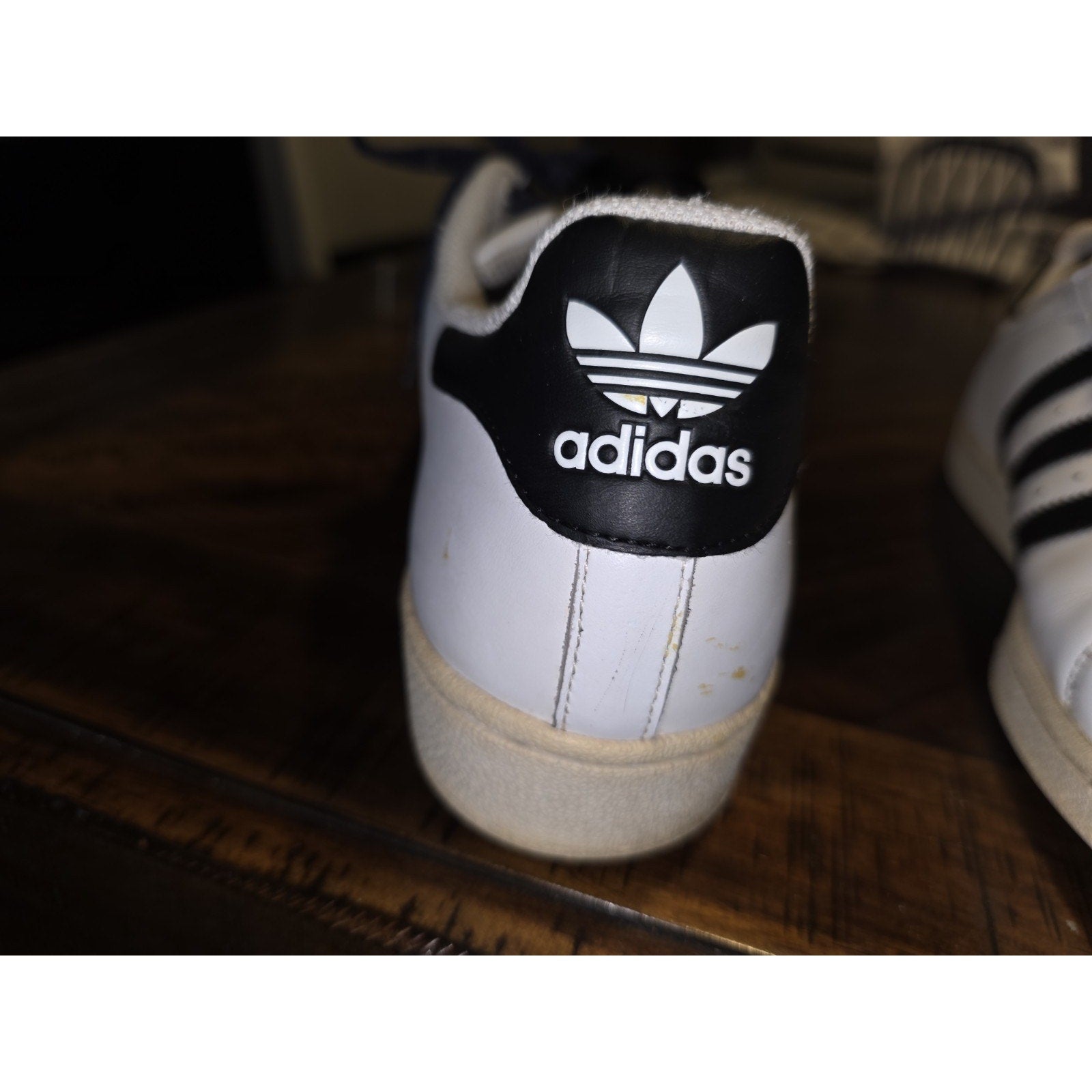 Adidas Mens White Leather Clamshell Shoes Sz 11 PWI 001001 White & Off White