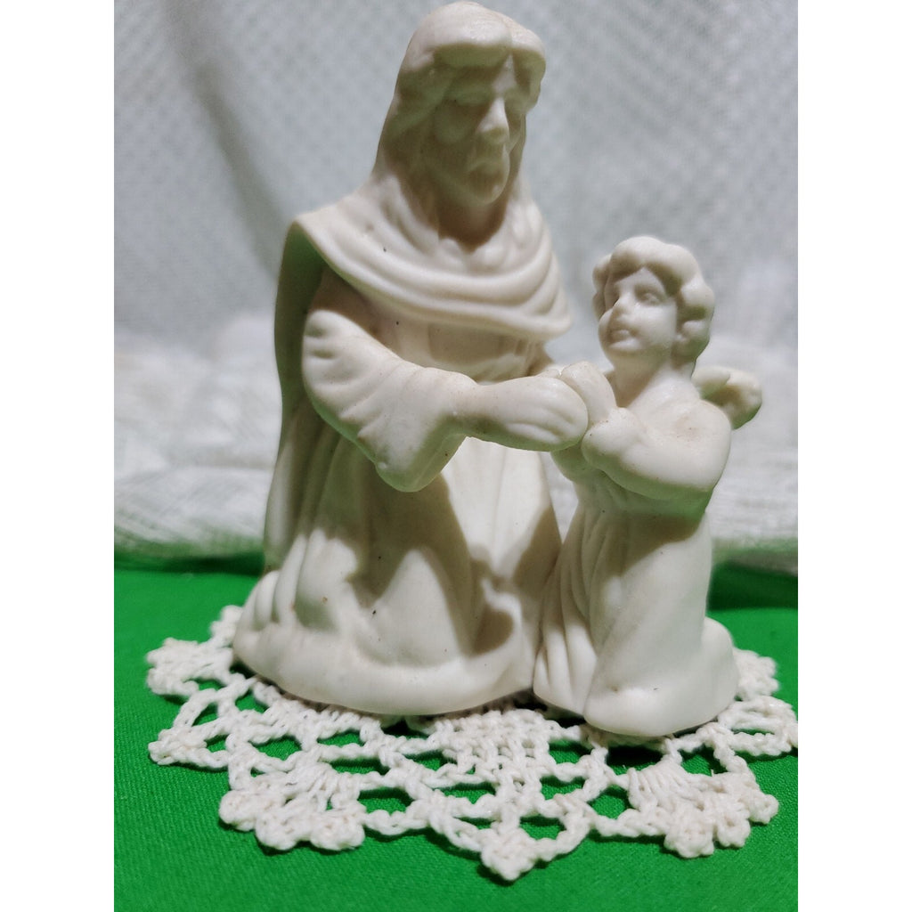 Porcelain Jesus Childs Prayer Figurine Kneeling Vintage