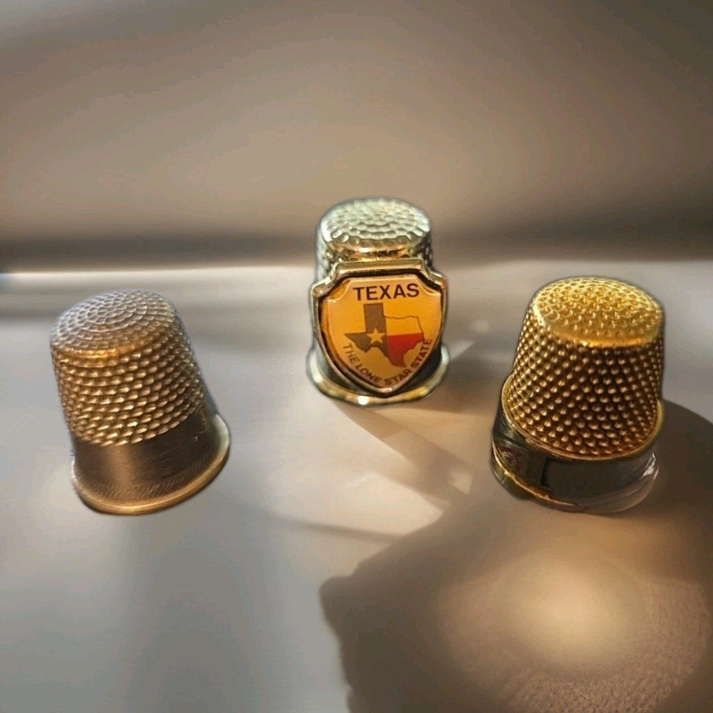 Lot of 3 Sewing thimbles