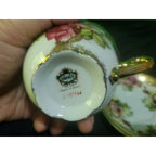 Norcrest China Tea Cup & 2 Saji Saucer Plate Japan Golden Rose