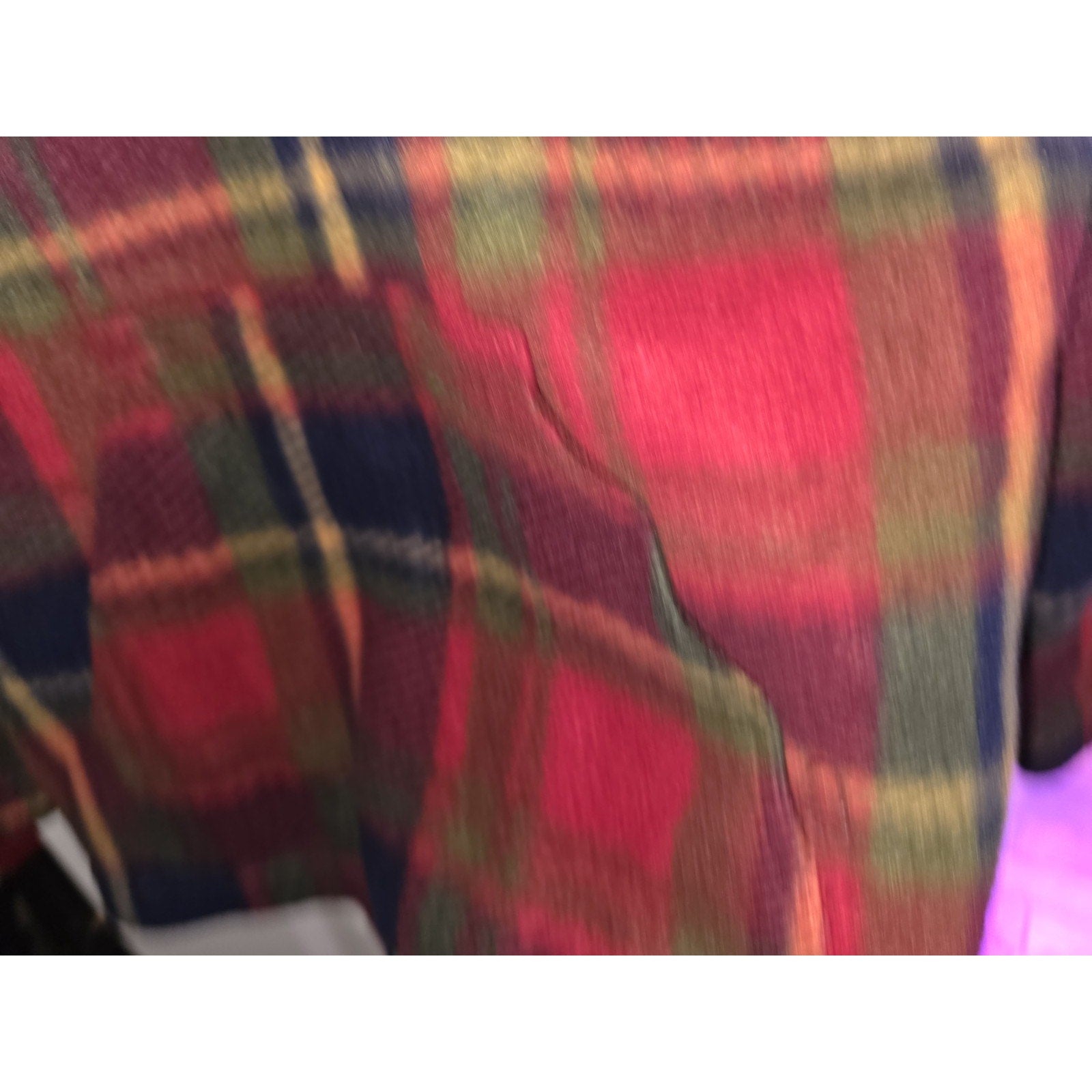 Open Trails Womens Fleece Plaid Pull Overv Zip Up Sweater L