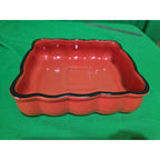 Stoneware Baking Dish Couchatta Casino Resorts Burnt Orange With Black Rim