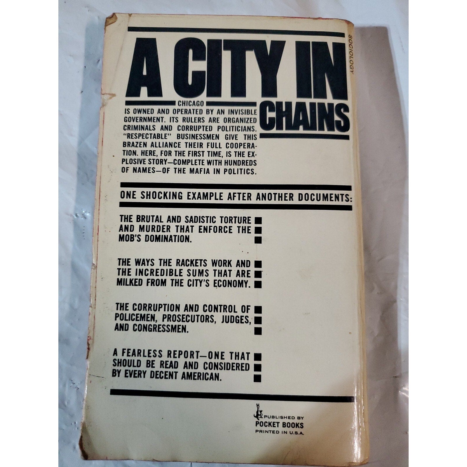 CAPTIVE CITY by OVID DEMARIS, POCKET BOOKS #77201, 1970, VINTAGE PAPERBACK!