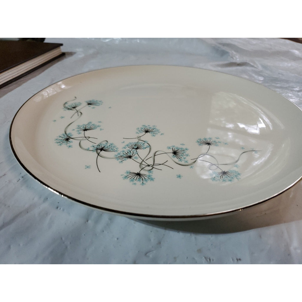 Taylor Smith & Taylor Blue Lace Dandelion Vintage Dinner Plate 10"