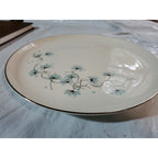 Taylor Smith & Taylor Blue Lace Dandelion Vintage Dinner Plate 10"