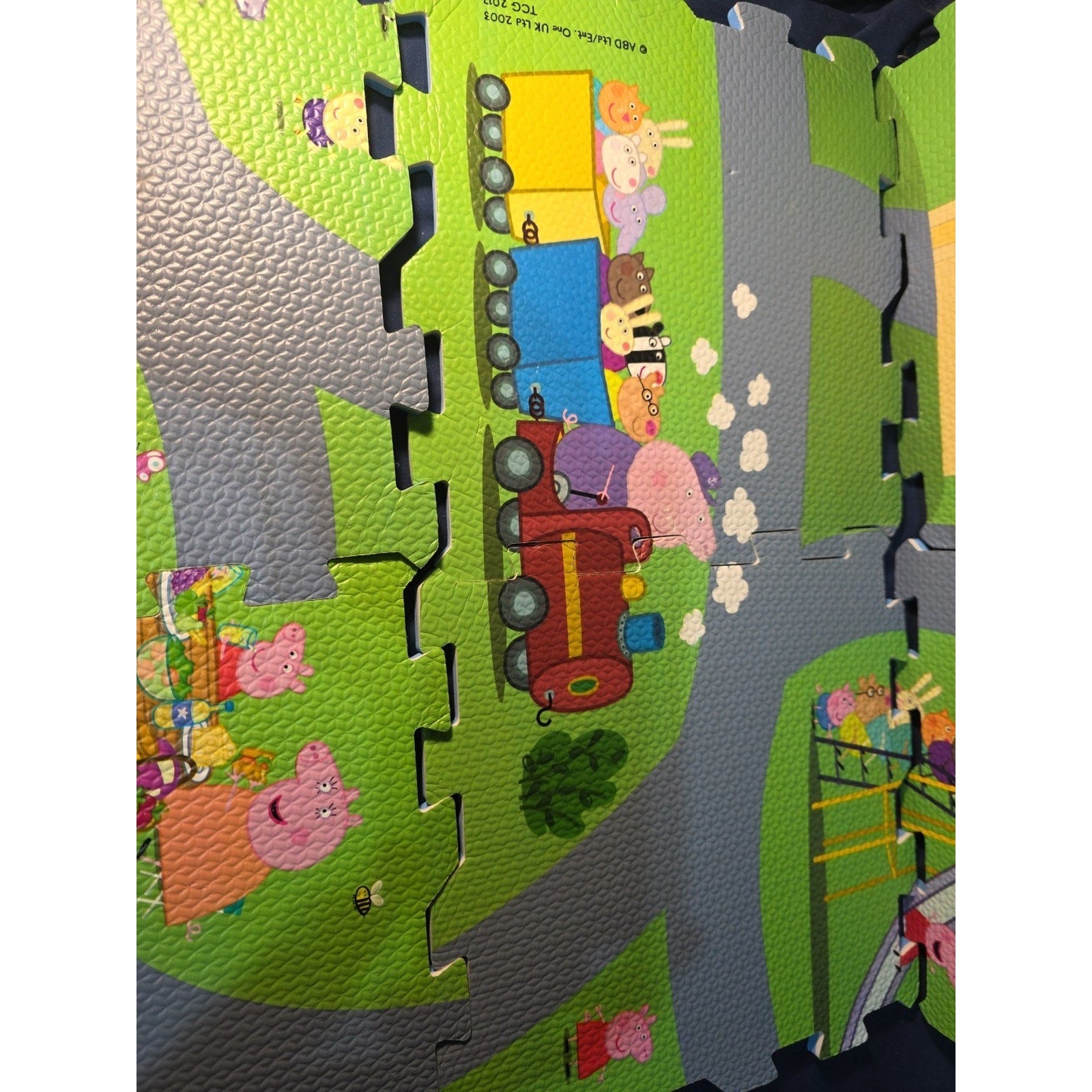 Peppa Pig 6pc Set Puzzle Tile Mega Playmat, Multicolor Free Ship