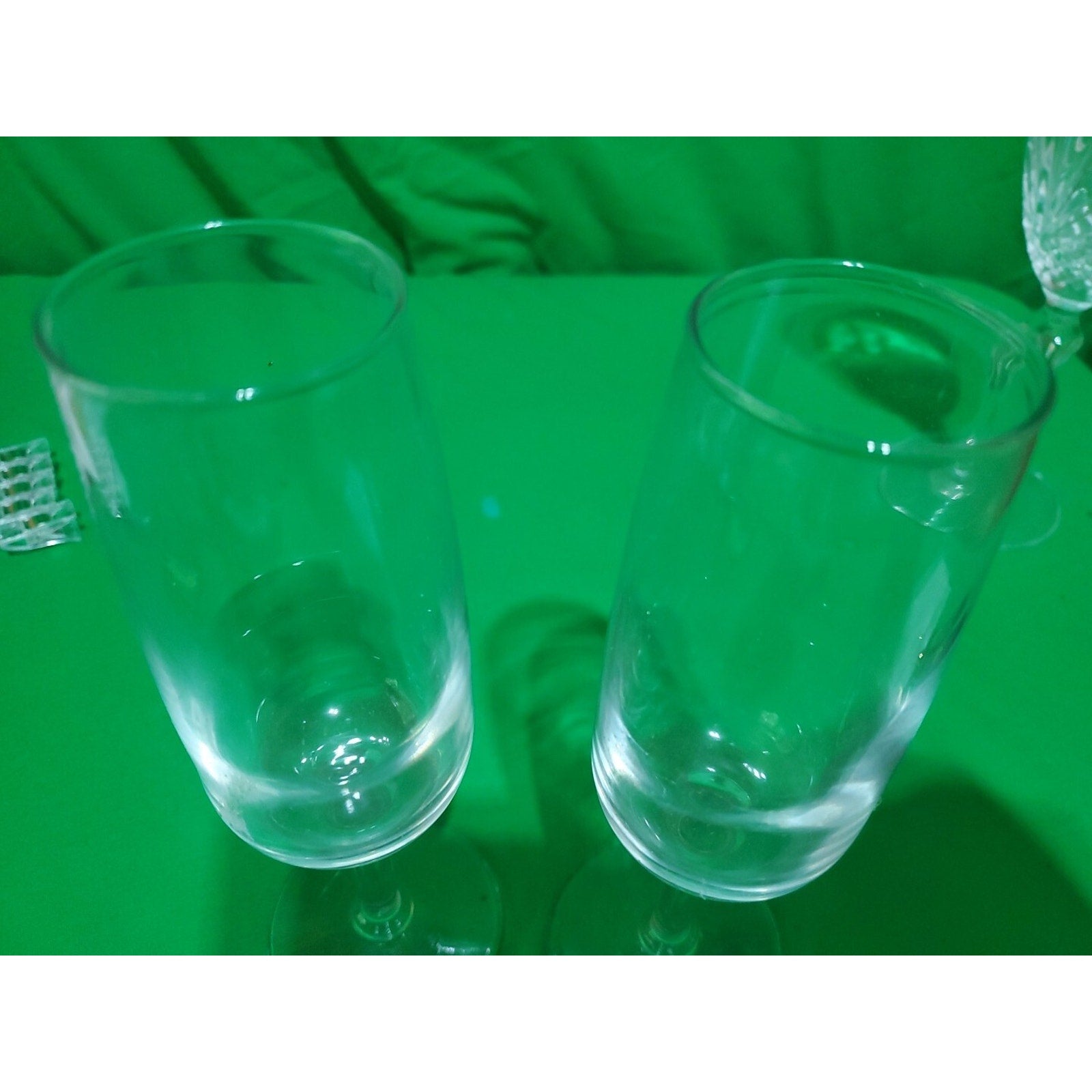 Set of 2 Champagne Glasses 6 oz ~ Wedding Party Sparkling Wine ~ 7.25"tall