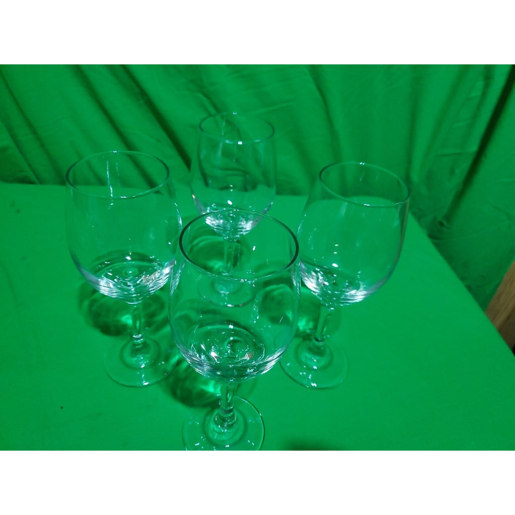 Wine Glasses Set Of 4 Crystal Clear Gobblet 8.5 tall