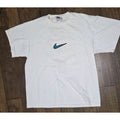 Vintage Rare 90s Nike Peace Love Swoosh T Shirt Medium Made in USA Red Tag