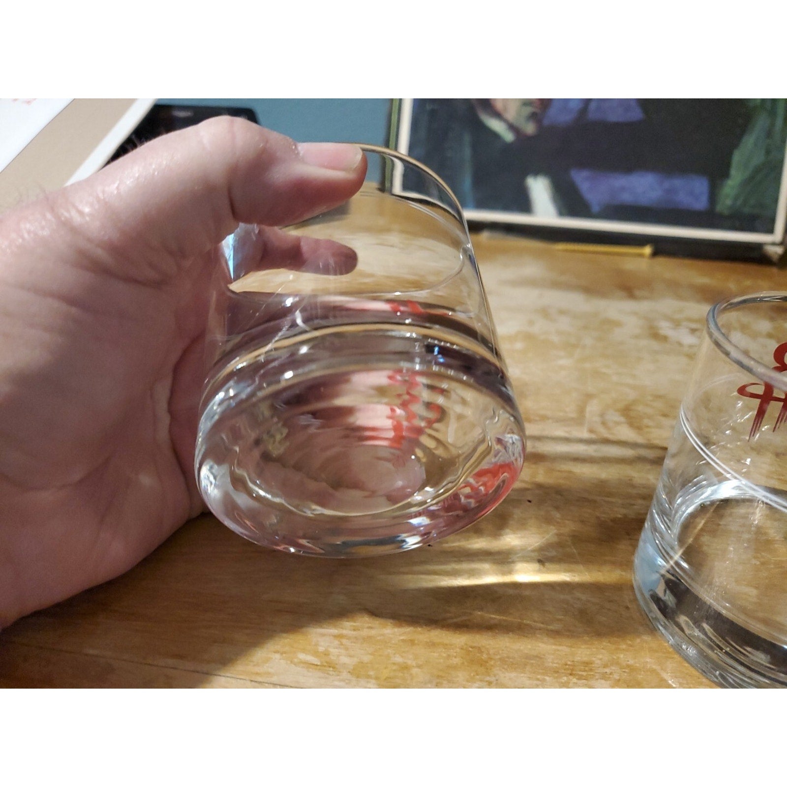 Jack Daniels Houston Rockets Logo NBA Low Ball Cocktail Glass Set Of 2