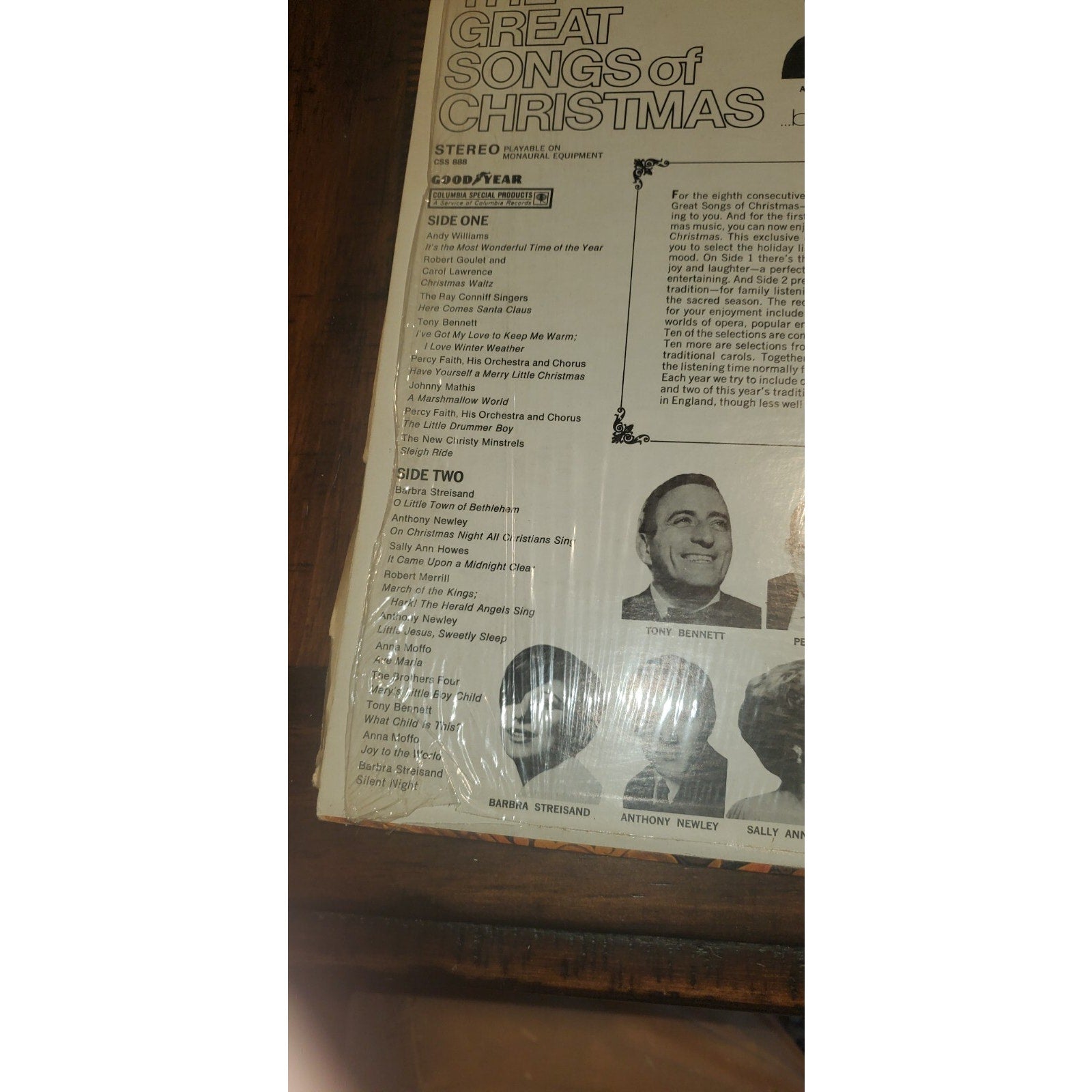 Great Songs Of Christmas - Goodyear Colombia 1968 Vinyl LP record album 888