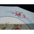 Germany PK Unity luster bird floral handled serving / Cake plate tray