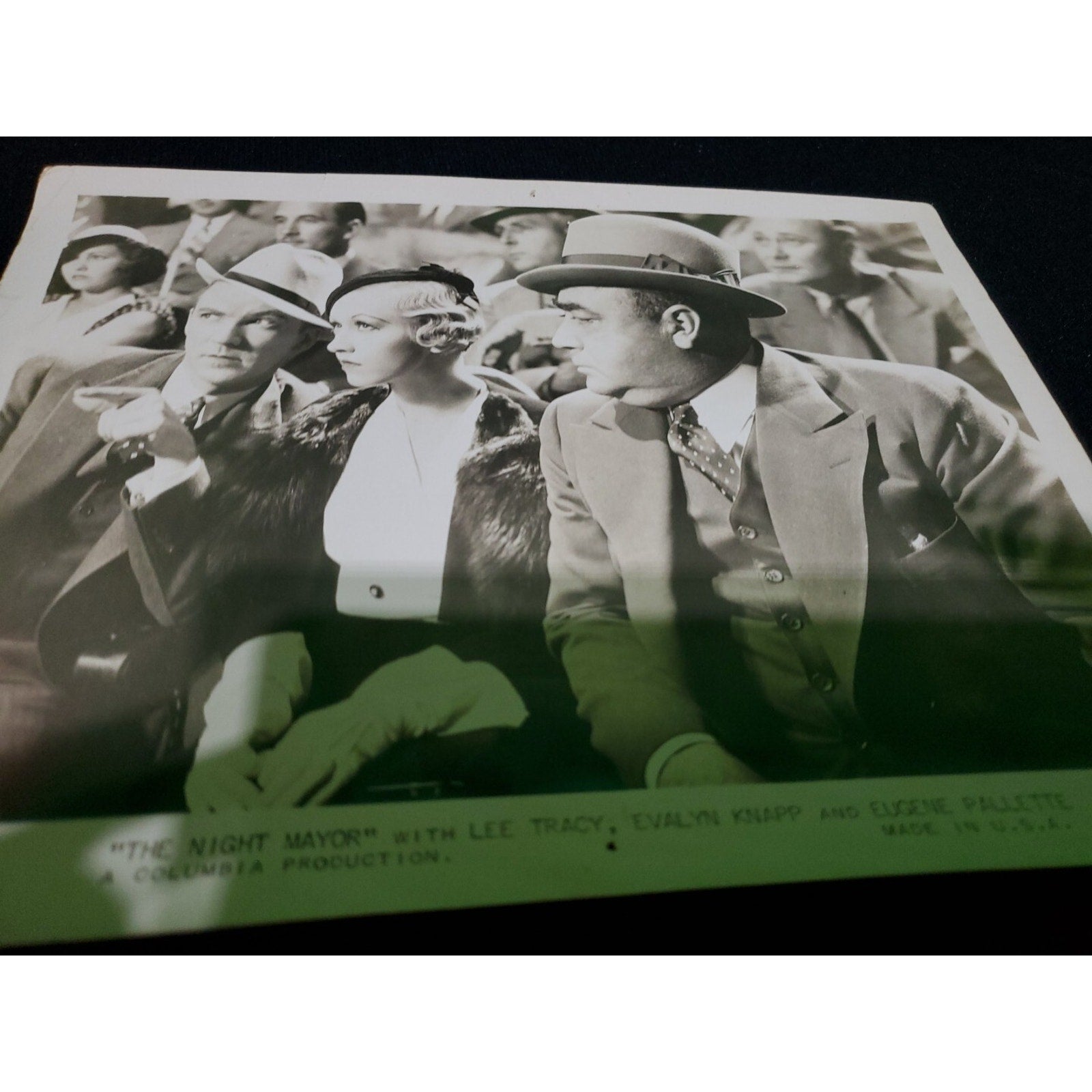 VNTG Orignal 1932 Press Release Photo The Night Mayor - A Columbia Production