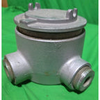 GUJT59 CROUSE HINDS 1-1/2" Conduit Electrical Box W/Cover Explosion /Fire Proof