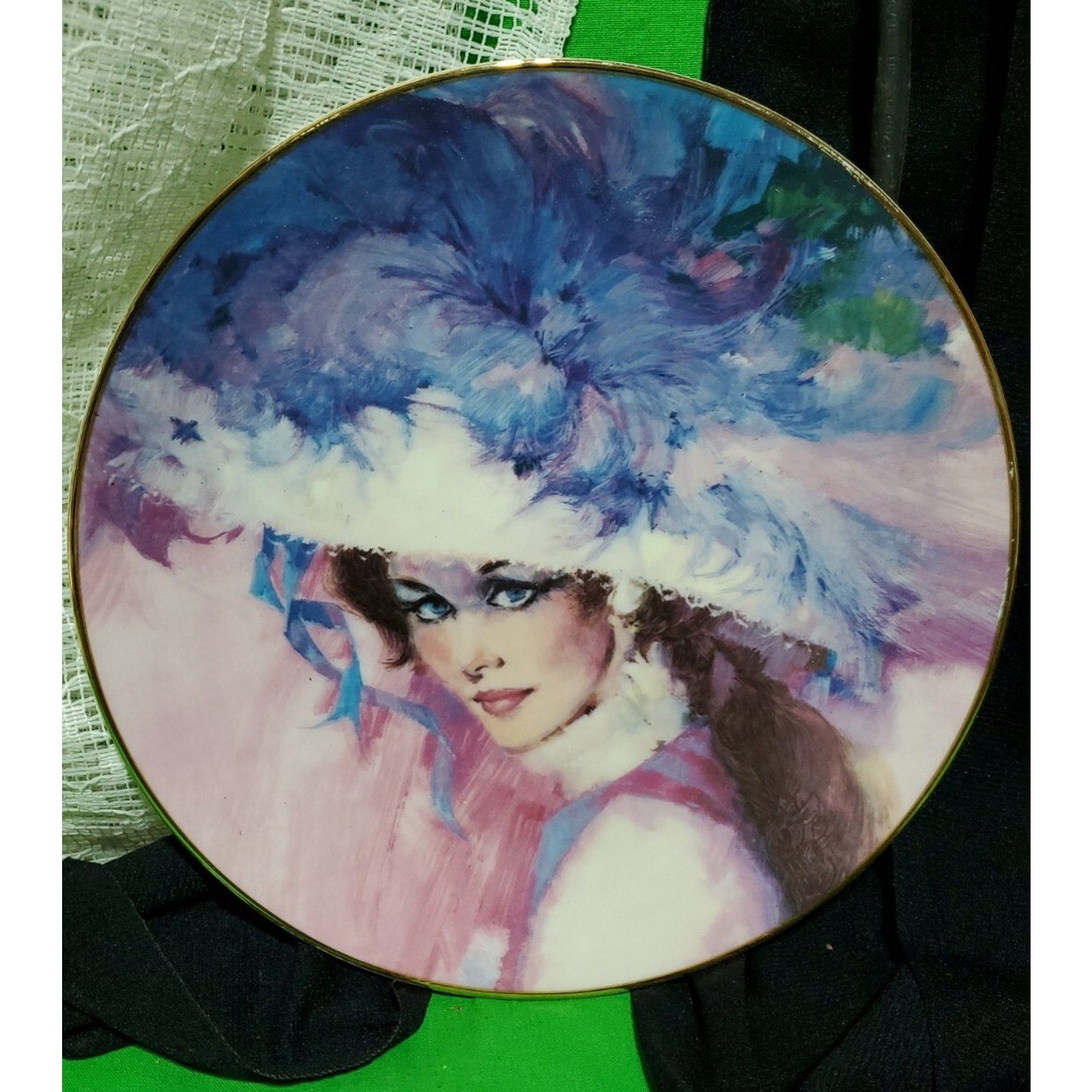 Mrs P.F. E. Albee Portrait Plate The Four Seasons Majesty of Winter art Sheffler
