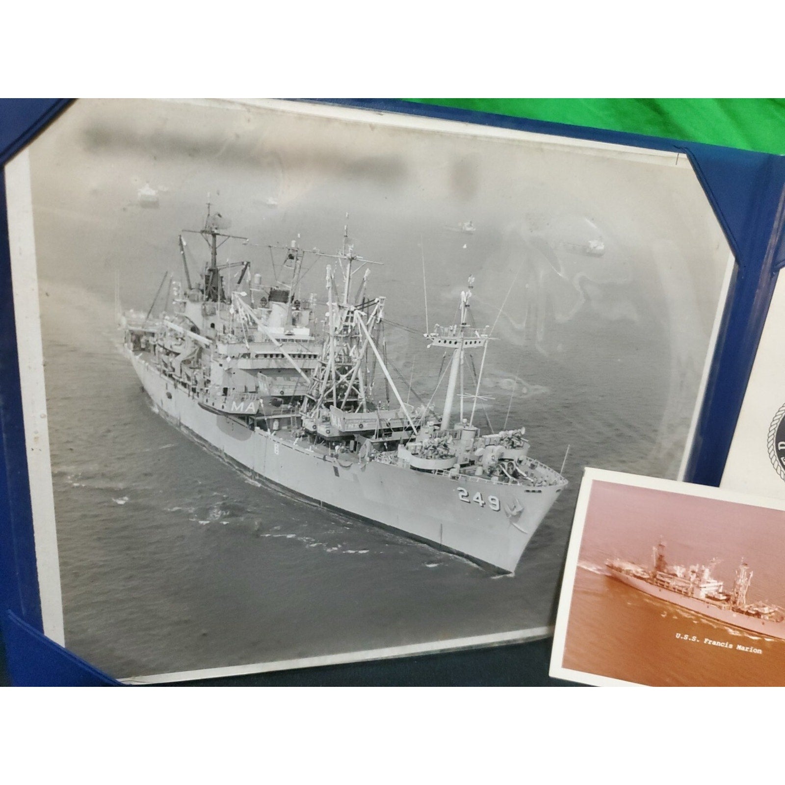 USS Francis Marion LPA-249 APA US Navy Original 8x10 Photo With Cert. Of Appt.