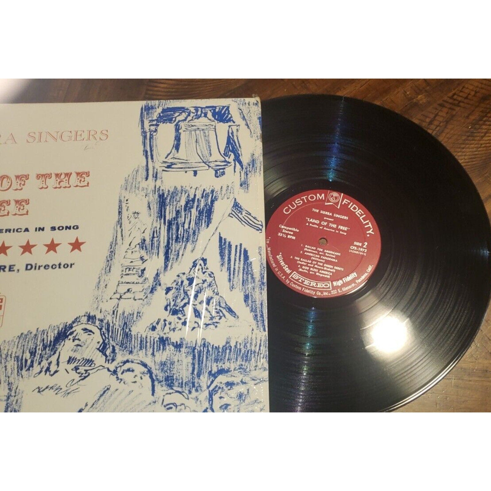 Vintage Sierra Singers Present LAND OF THE FREE AMERICA IN SONG VINYL LP