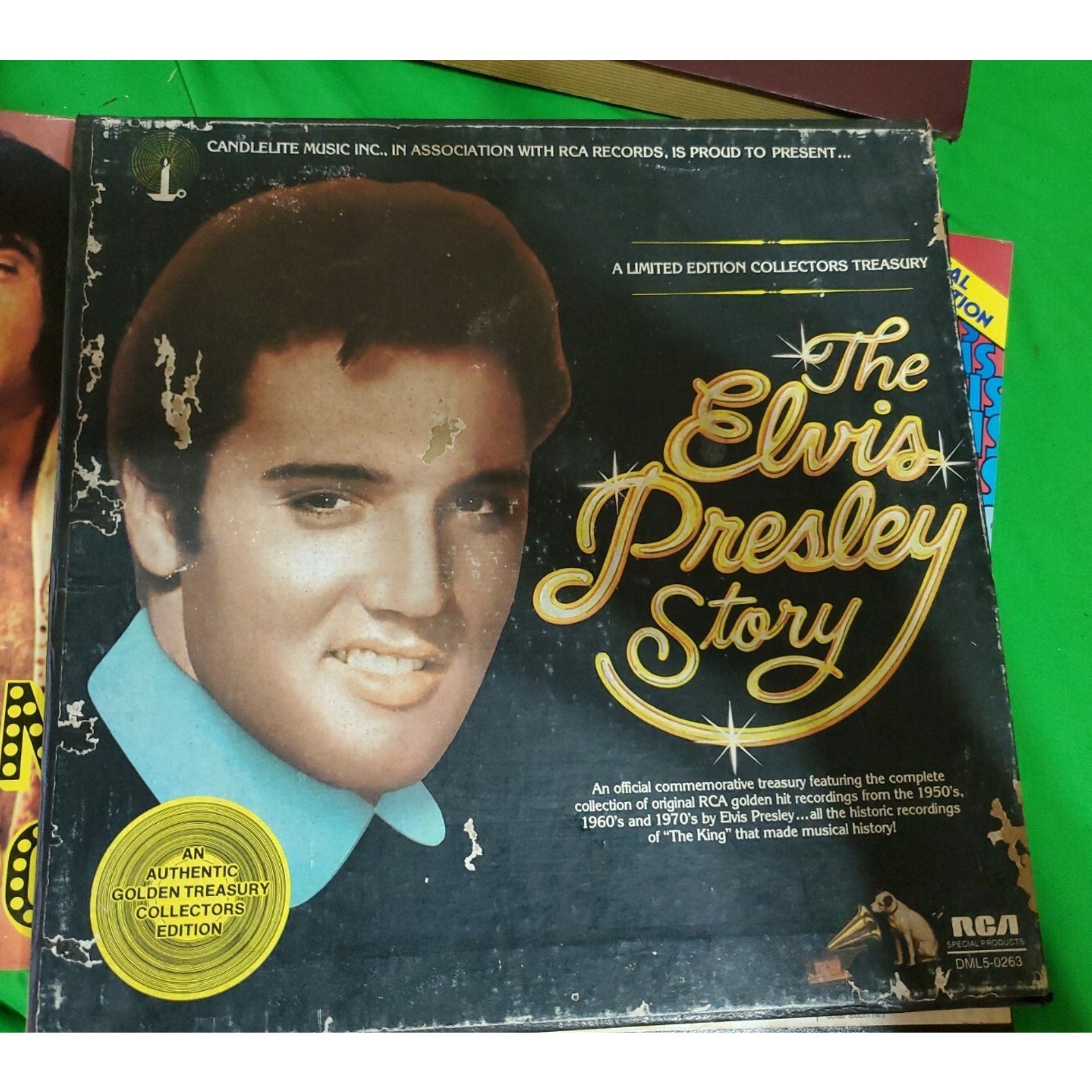 VTG "Elvis" The Elvis Presley Story 5 LP Vinyl Record Box Set RCA DML5-0263