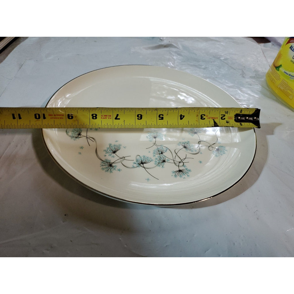 Taylor Smith & Taylor Blue Lace Dandelion Vintage Dinner Plate 10"