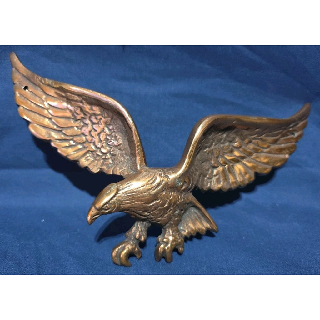 Vtg Eagle Wall Plaque Mount Vernon VA Cast Copper Finish Americana Souvenir 9"
