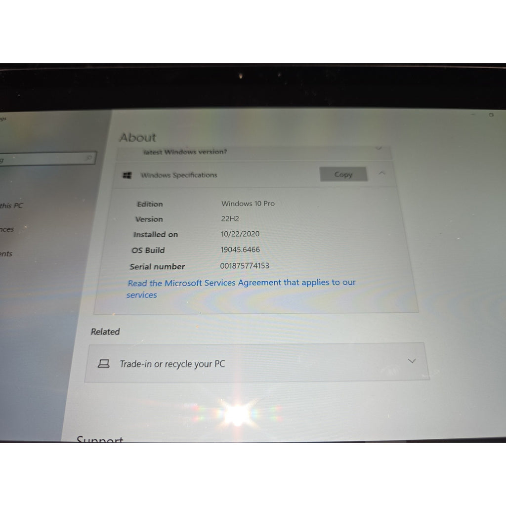 Microsoft Surface Pro 5 1796 12.3" | 2.60GHz Core i5-7300U | 8GB PC3 | 256GB SSD