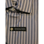 Rochester Men's Striped Long Sleeve Shirt Egyptian Cotton Size 17.5 38/39 New