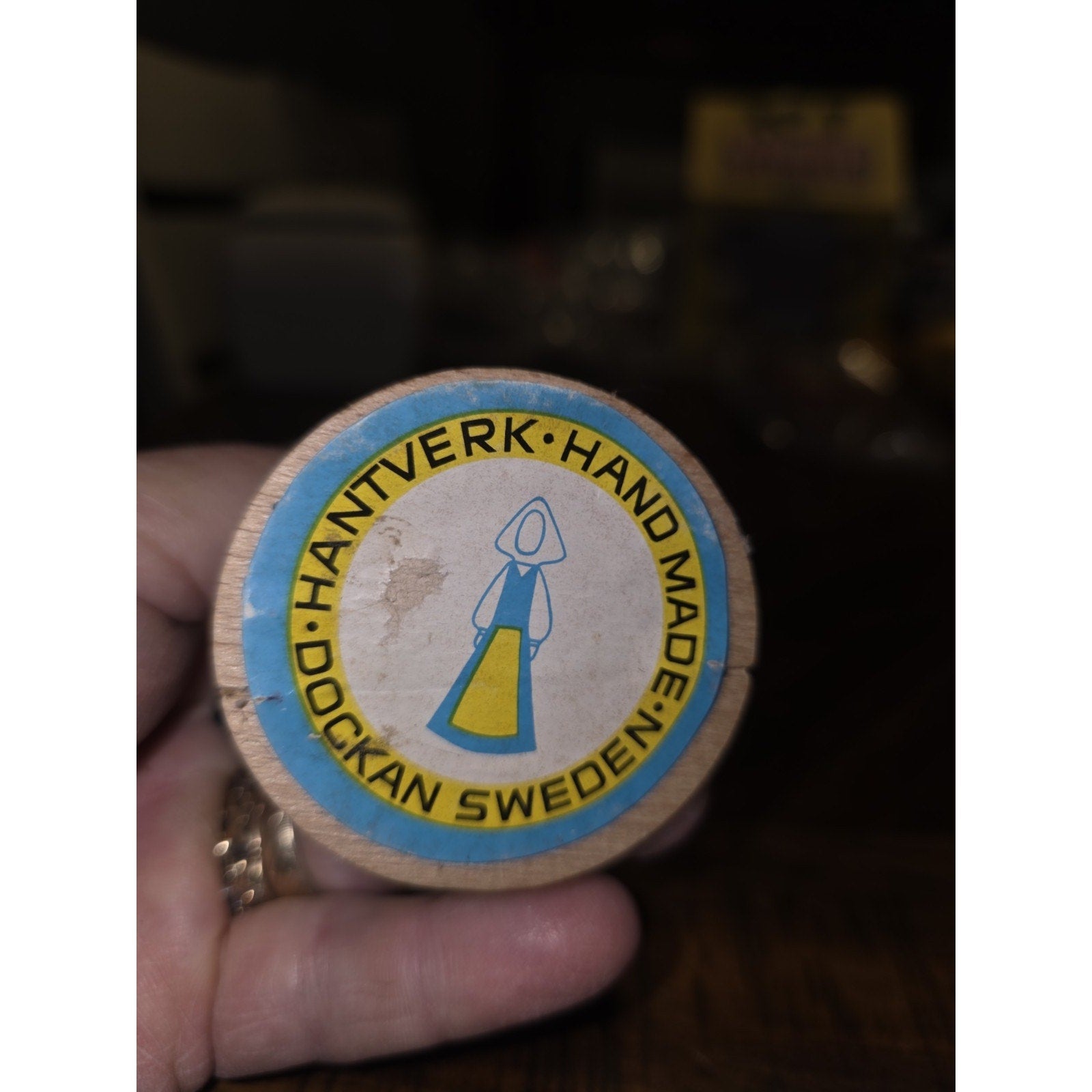 Vintage Swedish Doll Handmade Folk Art Traditional FOLKDRAKT "Rättvik Doll"