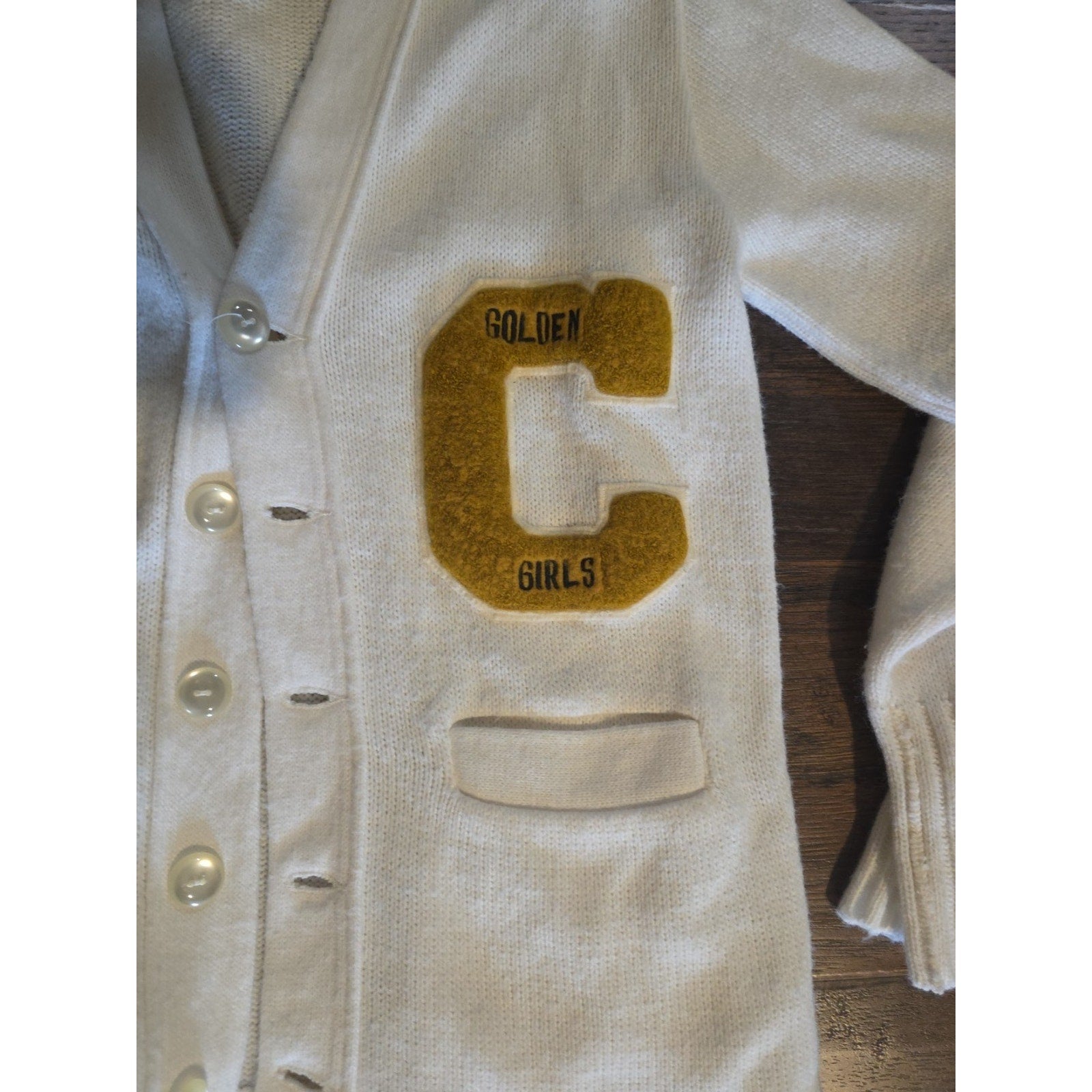 VTG East-Tenn Letterman Cardigan Sweater Golden Girls C Patch Rockabilly