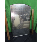 Antique Rustic Farmhouse Vanity Dresser Mirror Decor Shelf VTG 13x22.5”