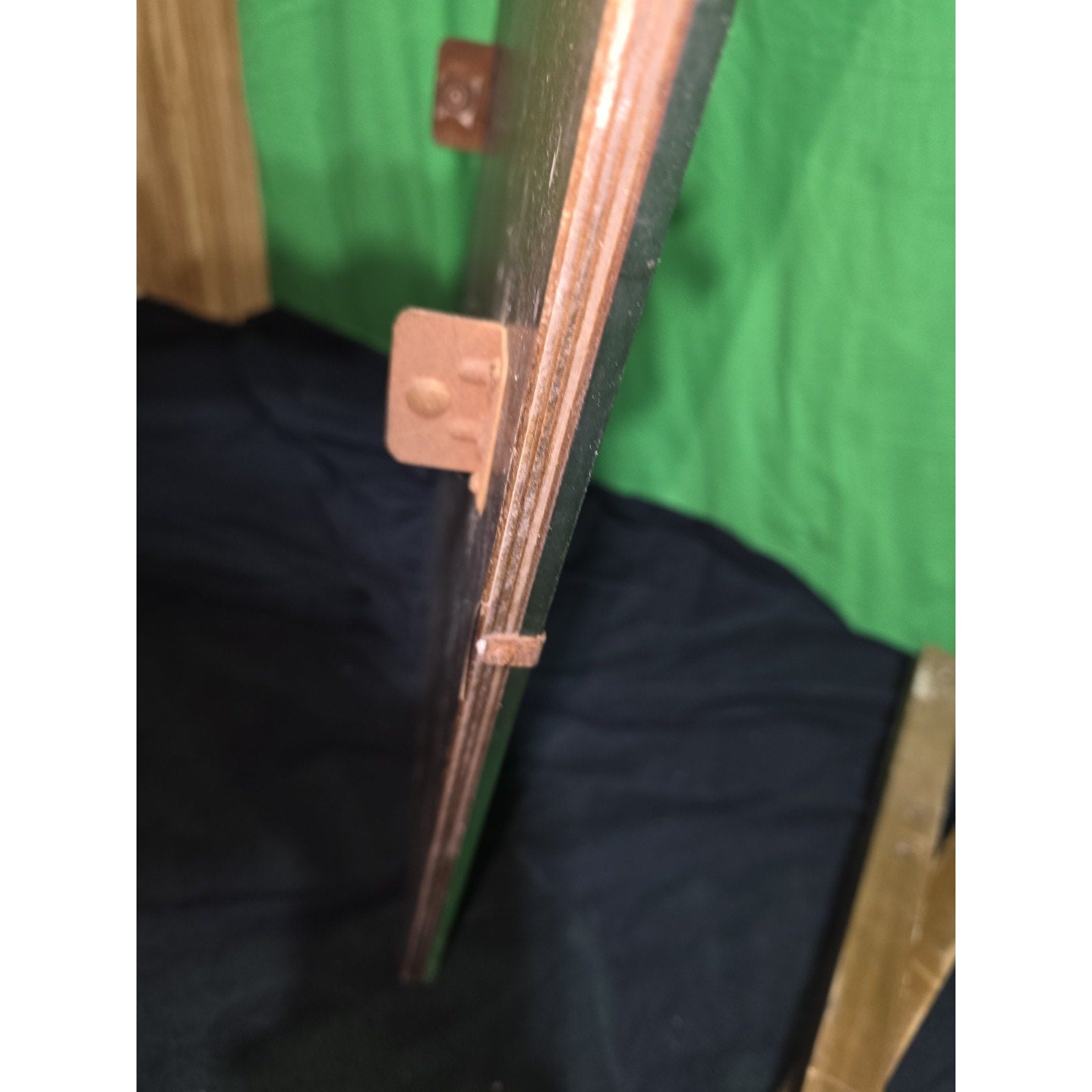 Antique Rustic Farmhouse Vanity Dresser Mirror Decor Shelf VTG 13x22.5”