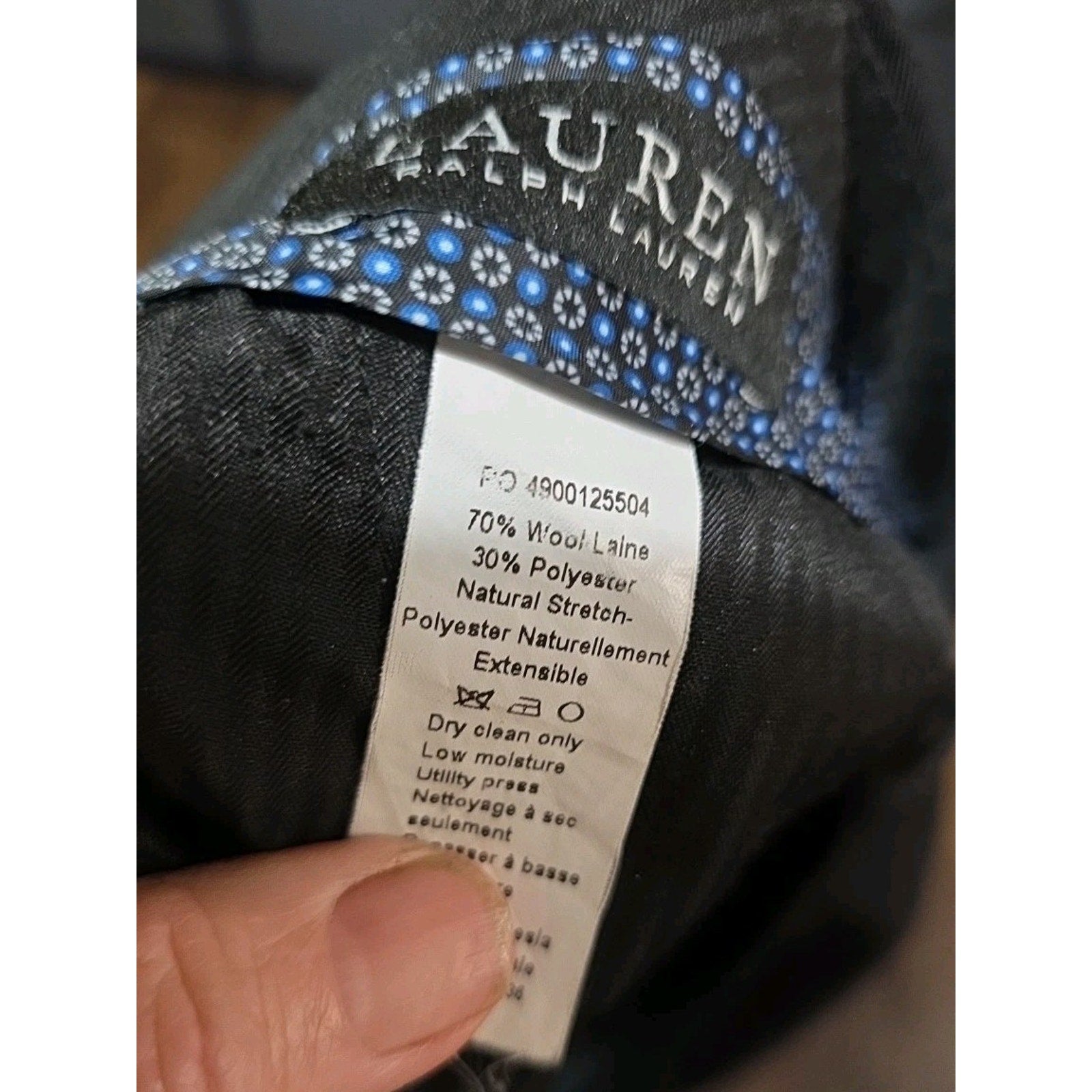 Lauren Ralph Lauren Men’s Black Dress Pants 40x32 Flat Front Chino Slacks